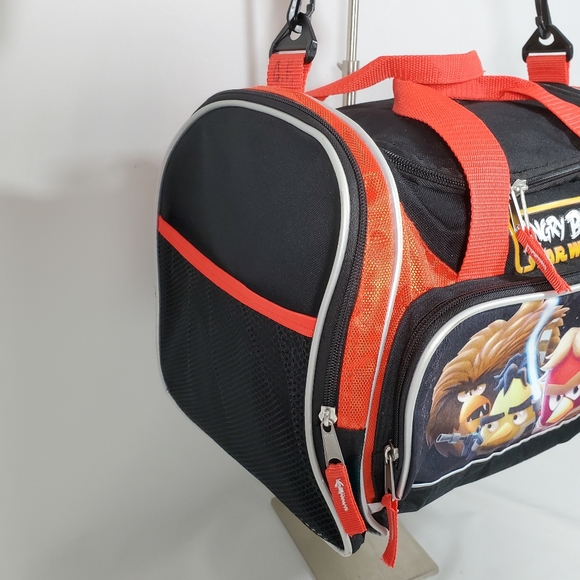 Star Wars Angry Birds Duffle Gym Bag Black Red Ove - Picture 2 of 12